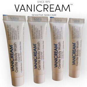 Vanicream Gentle Body Wash Travel Bundle 4 Tubes – Sensitive Skin, Kid-Friendly